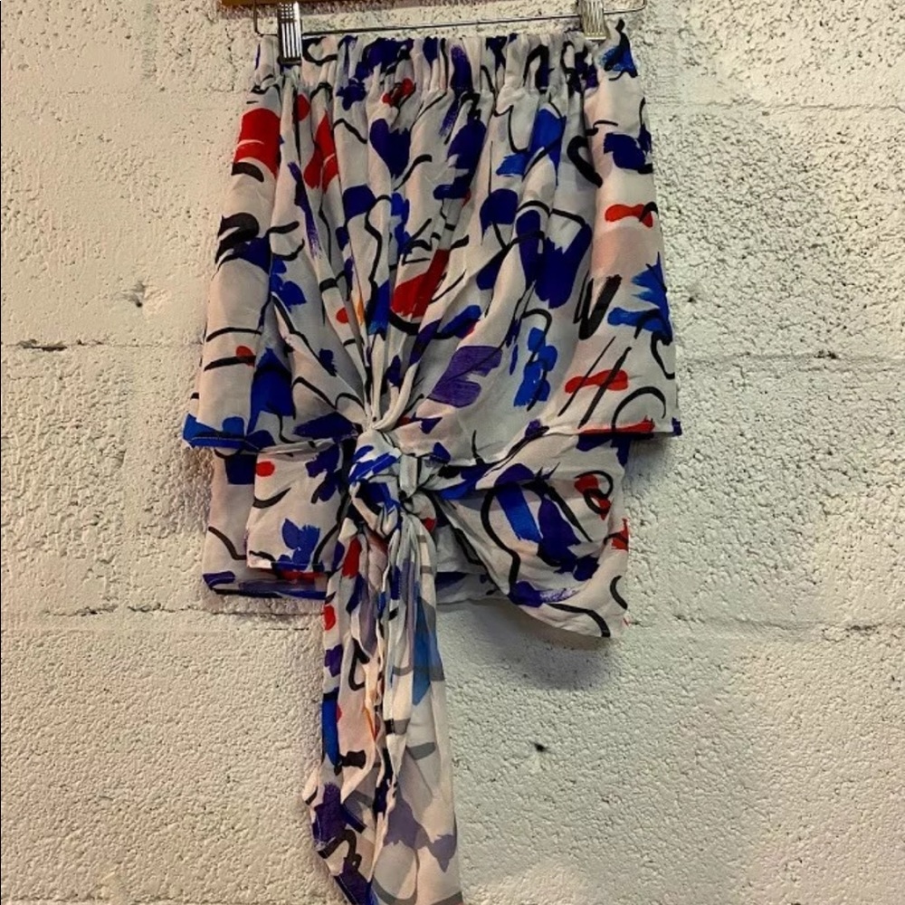 Zara B&W Collection Multicolor Printed  skirt